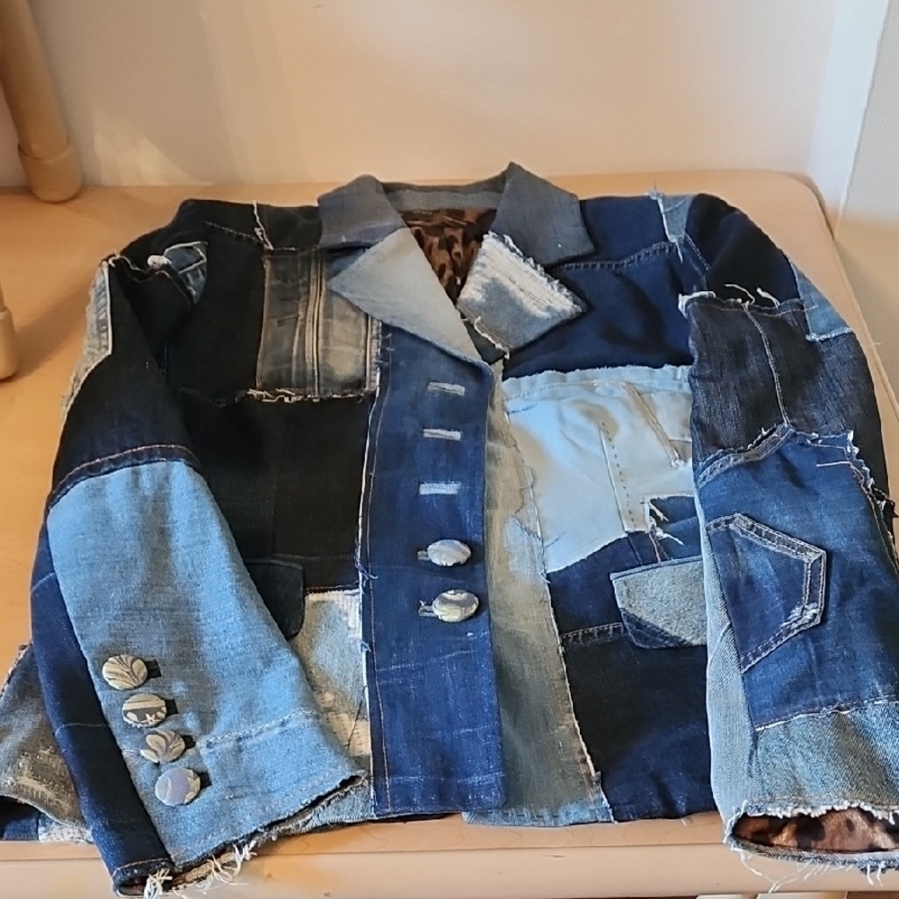 Dolce & Gabbana Patchwork Denim Blazer